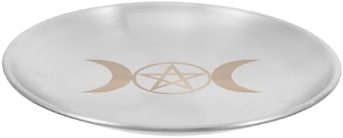 Wiccan Altar Plate with Pentagram Design