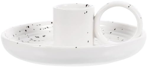 HOMSFOU Ceramic Candle Holder Incense Stick Holder Desktop Decor Modern Style