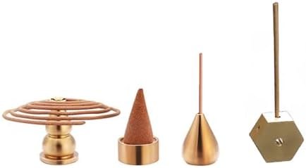 CHENSHUO Brass Incense Burner with 4 Styles