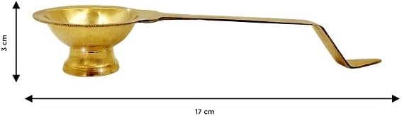 Shubhkart Nitya Brass Puja Jyot Kapooram Dhoop Aarti Holder - 70g