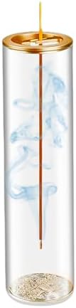 Modern Glass Incense Holder for Sticks Anti-Ash Easy to Clean Round Design