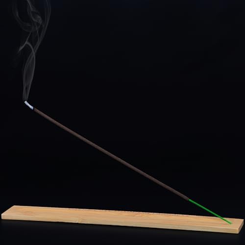 Premium Sage Incense Sticks with Engraved Wood Holder - 30 Sticks Charcoal Free Safe for Energy Cleansing