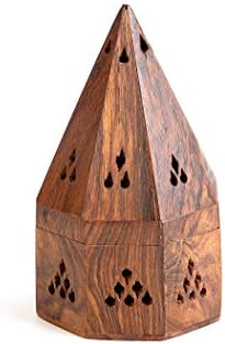 Incense Garden Wooden Incense Holder Burner - 5 Inch Temple Use