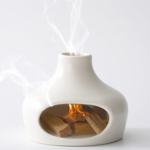IVWOXO Palo Santo Holder Handmade Ceramic Burner for Meditation and Yoga