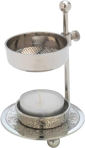 Brass Incense Resin Burner with Handle - 5 Inch Height