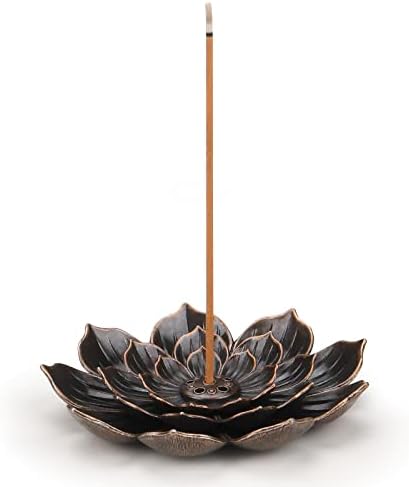 Incense Stick Holder with 5 Holes and Detachable Ash Catcher