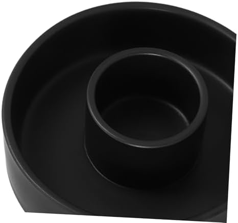 STOBAZA Incense Candlestick Holder Black Ceramic