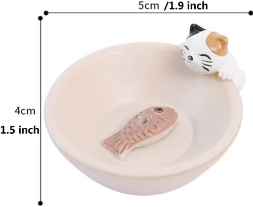 Newwe Mini Cat Incense Stick Holder Cute Animal Resin Burner