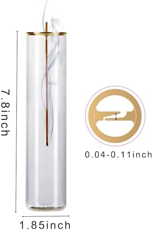 Modern Glass Incense Holder for Sticks Anti-Ash Easy to Clean Round Design