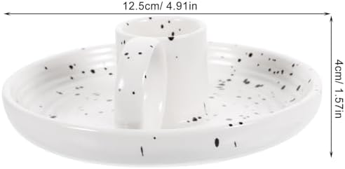 HOMSFOU Ceramic Candle Holder Incense Stick Holder Desktop Decor Modern Style