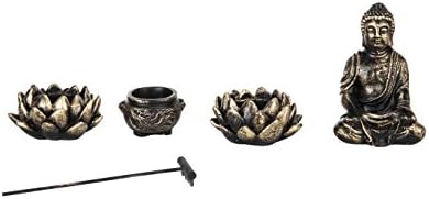 MyGift Desktop Zen Garden Kit with Buddha Statue and Incense Holder