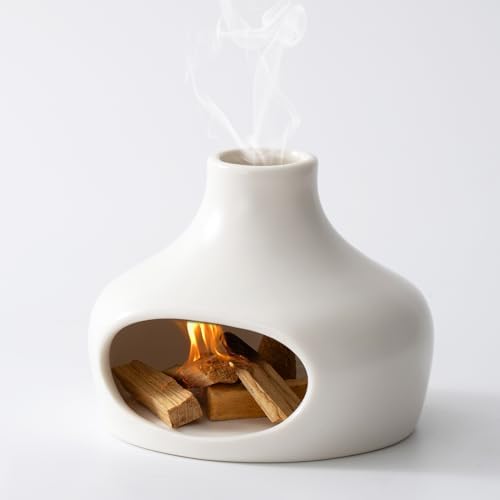 IVWOXO Palo Santo Holder Handmade Ceramic Burner for Meditation and Yoga