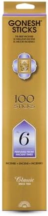 Gonesh Classic Collection 10 Inch Slow Burn Incense Sticks - 100 Pack