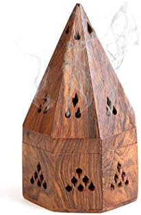 Incense Garden Wooden Incense Holder Burner - 5 Inch Temple Use