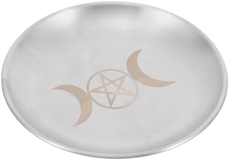 Wiccan Altar Plate with Pentagram Design