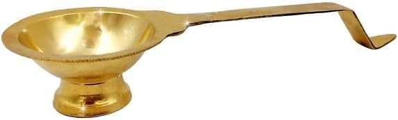 Shubhkart Nitya Brass Puja Jyot Kapooram Dhoop Aarti Holder - 70g