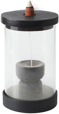 Hosley Black Wood Glass Incense Burner Kit