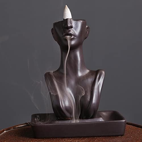 YYW Backflow Incense Holder Waterfall Aromatherapy Ornament Black