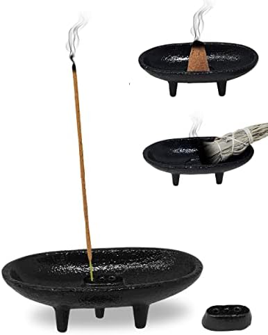 Cast Iron Incense Burner 4 Inch Long 2 Inch High