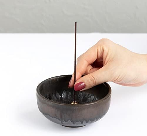 Asayu Japan Low Smoke Incense Set with Holder and Brass Stand