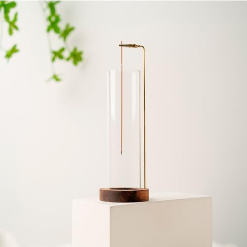 GARMOLY Incense Holder for Sticks - Anti-Ash Burner with Glass Catcher and 30 Sticks