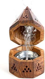 Incense Garden Wooden Incense Holder Burner - 5 Inch Temple Use