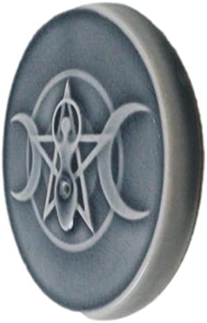 Ebros Gift Triple Moon Incense Burner Figurine