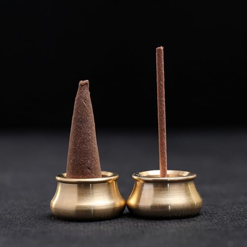 ZYAMY 6PCS Brass Incense Holders Mini Cone Burner