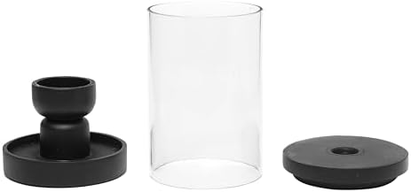 Hosley Black Wood Glass Incense Burner Kit