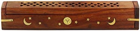 Sheesham Wood Incense Burner Set of 2 Coffin Style