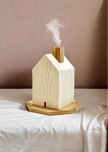 Premium Wooden House-Shaped Incense Holder for Meditation and Home Decor