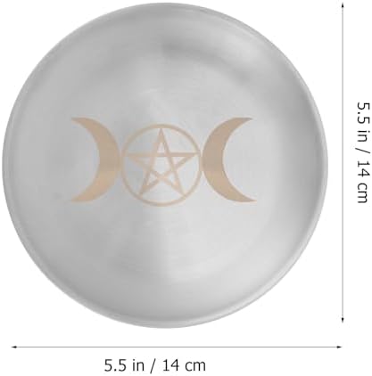 Wiccan Altar Plate with Pentagram Design