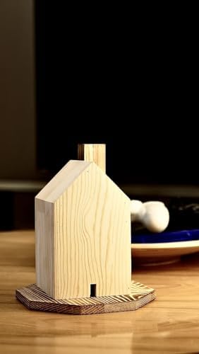 Premium Wooden House-Shaped Incense Holder for Meditation and Home Decor