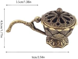 Leadigol Lotus Incense Burner Brass Holder for Cones