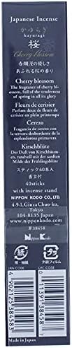 Nippon Kodo Kayuragi Incense Sticks - Cherry Blossom 40 Pcs with Stand