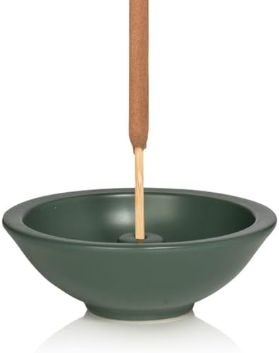 Murphys Naturals Stoneware Incense Stick Holder Forest Green 45 Inch