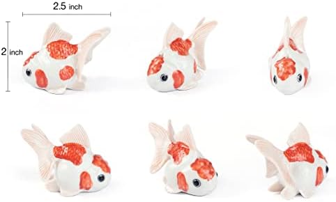 Tiny 2 Inch White Red Orange Goldfish Incense Holder