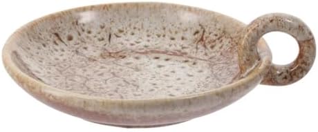 Vintage Ceramic Candle Holders with Handle Round Farmhouse Decor