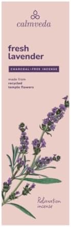 Calmveda Fresh Lavender Incense 80 Sticks Charcoal Free