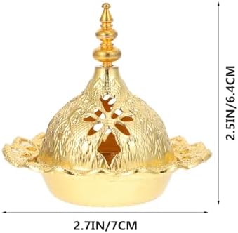 DOITOOL Incense Holder Set with Gold Censer and Brass Tray
