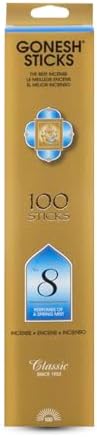 Gonesh Classic Collection 10 Inch Non-Toxic Incense Sticks 8-100 Pack
