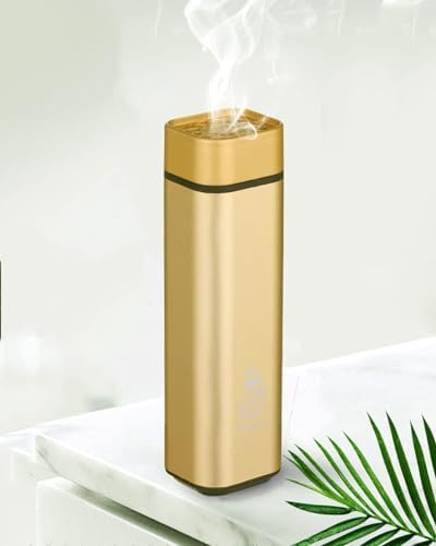 Portable Mini Incense Burner with USB Rechargeable Diffuser Gold Finish