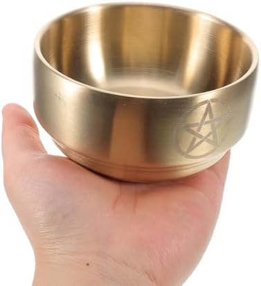 LUOZZY Pentagram Moon Incense Burner Brass Bowl