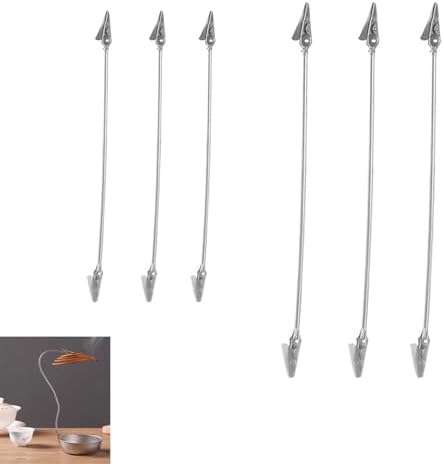 6 Pack Incense Holder Clips with Removable Glass
