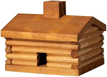 Paines Medium Log Cabin Cedar Incense Burner with 10 Cedar Cones