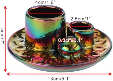 JUXYES 4 in 1 Ceramic Incense and Candle Holder