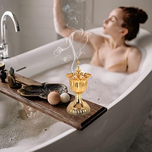 Macrame Decor Incense Burner with Golden Stand