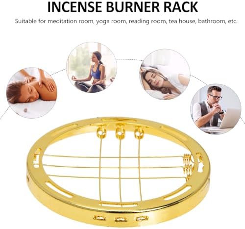 ARTIBETTER 2Pcs Golden Alloy Incense Burner Screen