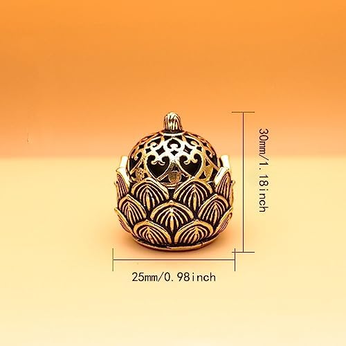 2 Pcs Mini Brass Lotus Incense Holder for Home Decor