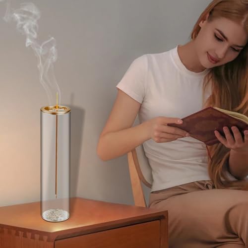 Modern Glass Incense Holder for Sticks Anti-Ash Easy to Clean Round Design